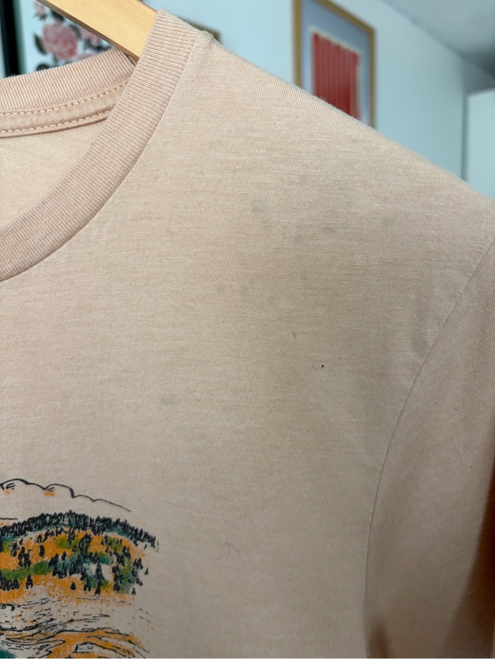 Yellowstone National Park Graphic Tee - Tan Medium flaws - Picture 4 of 8